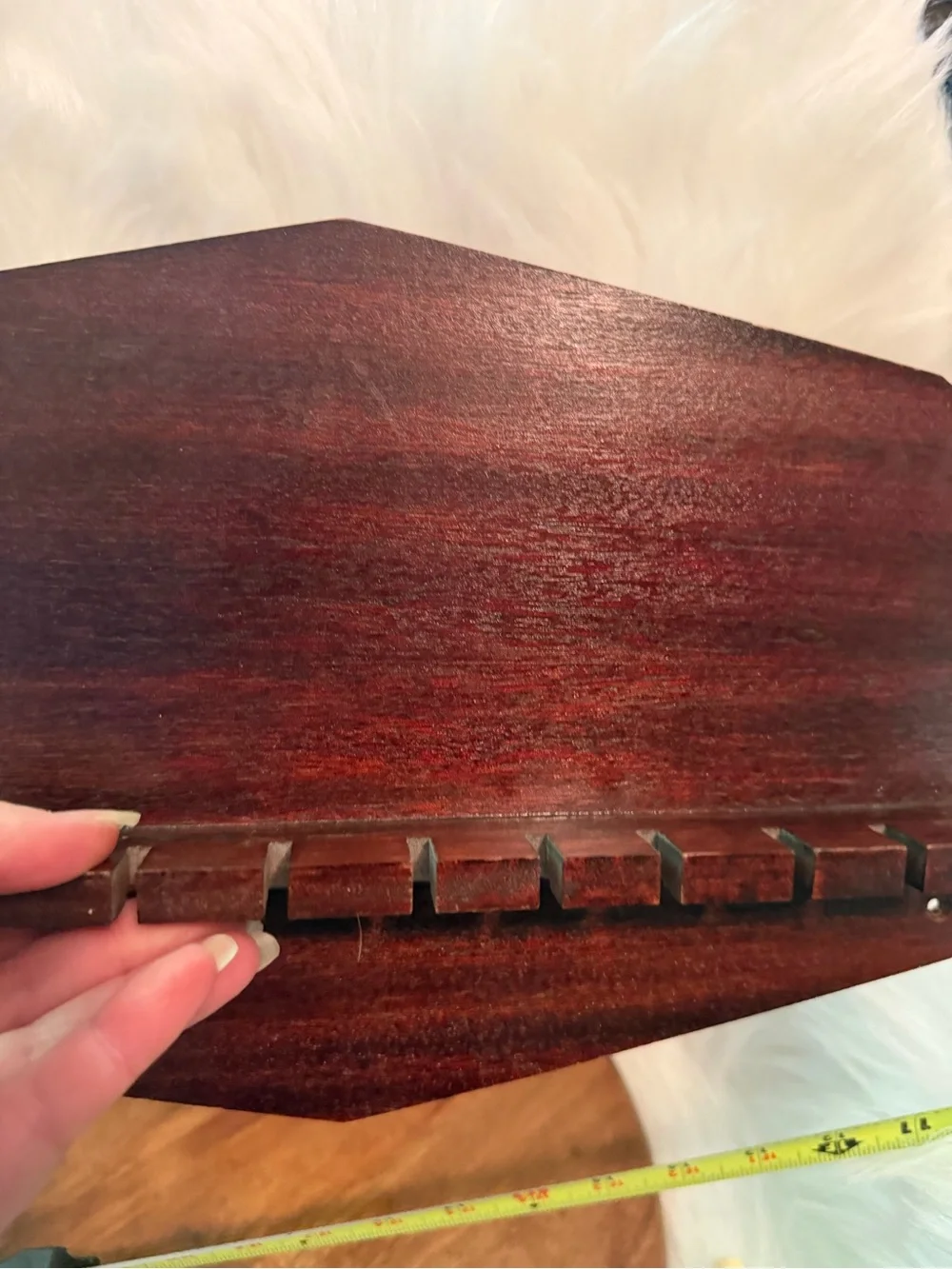 Wooden Wall Rack in Dark Brown - Home Wall Decor